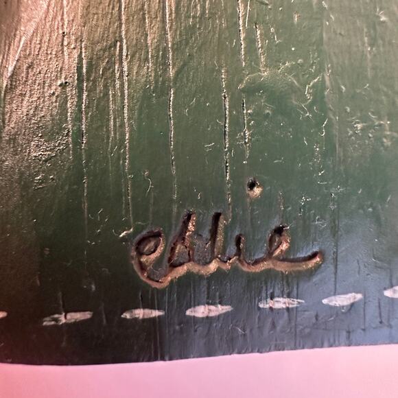 Vintage Eddie Walker Thanksgiving Woman Figurine Harvest Folk Art Resin Basket - Picture 10 of 11